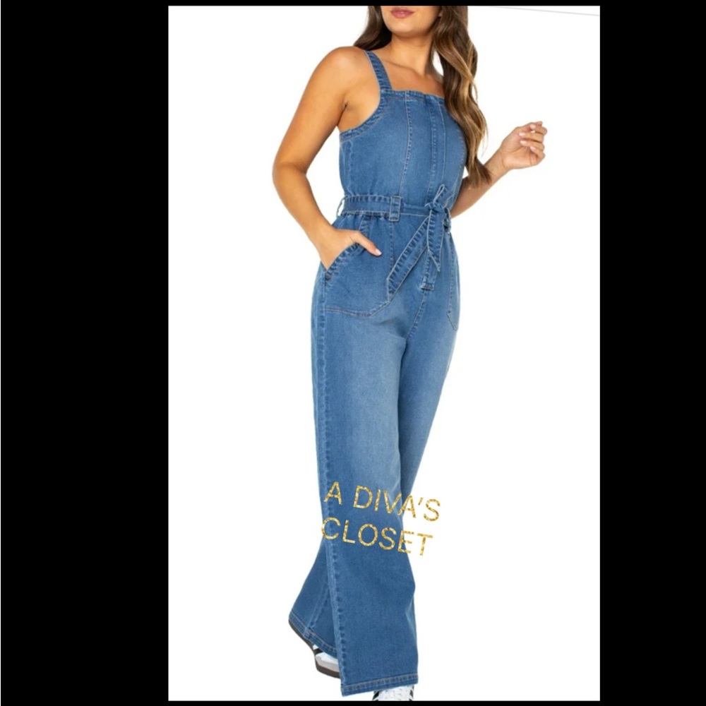 Celebrity Pink Tie Waist Jumpsuit